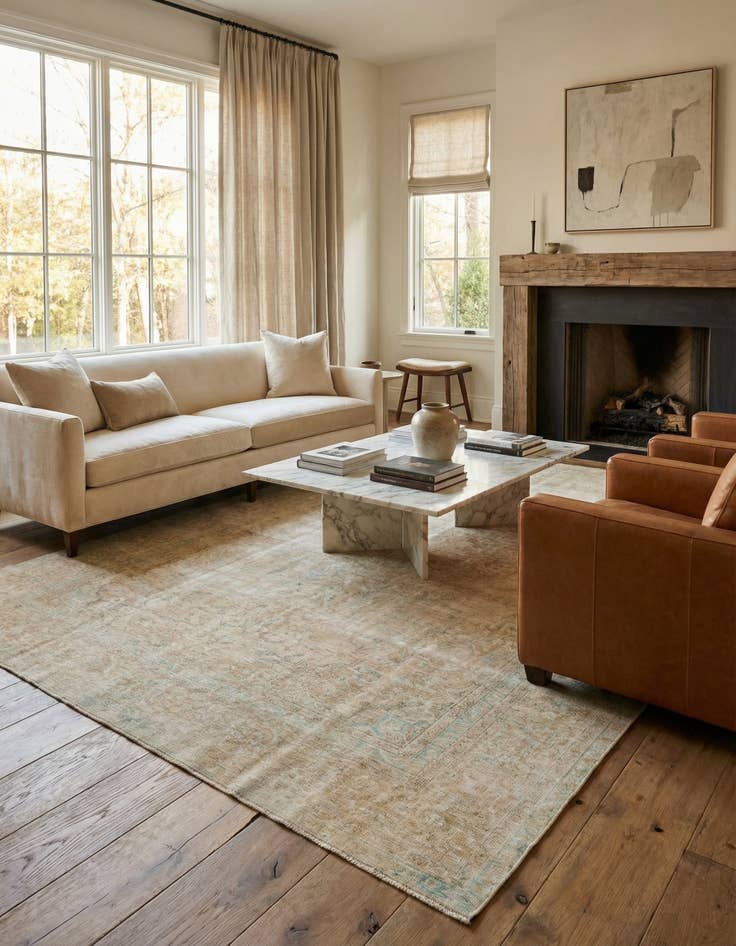 Detail image of 9' x 12' 3  Hand Knotted Ultra Vintage Persian Wool Rug