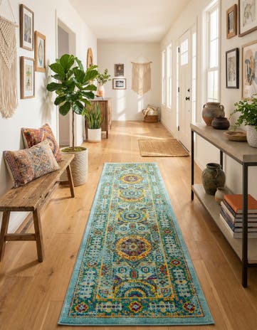 Aqua Calypso Runner Rug