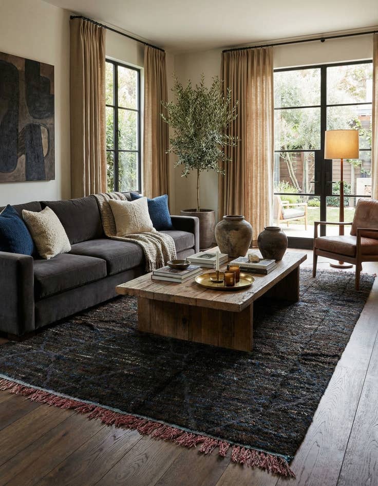 Detail image of 7' 7 x 10' 1  Hand Knotted Moroccan Wool Rug