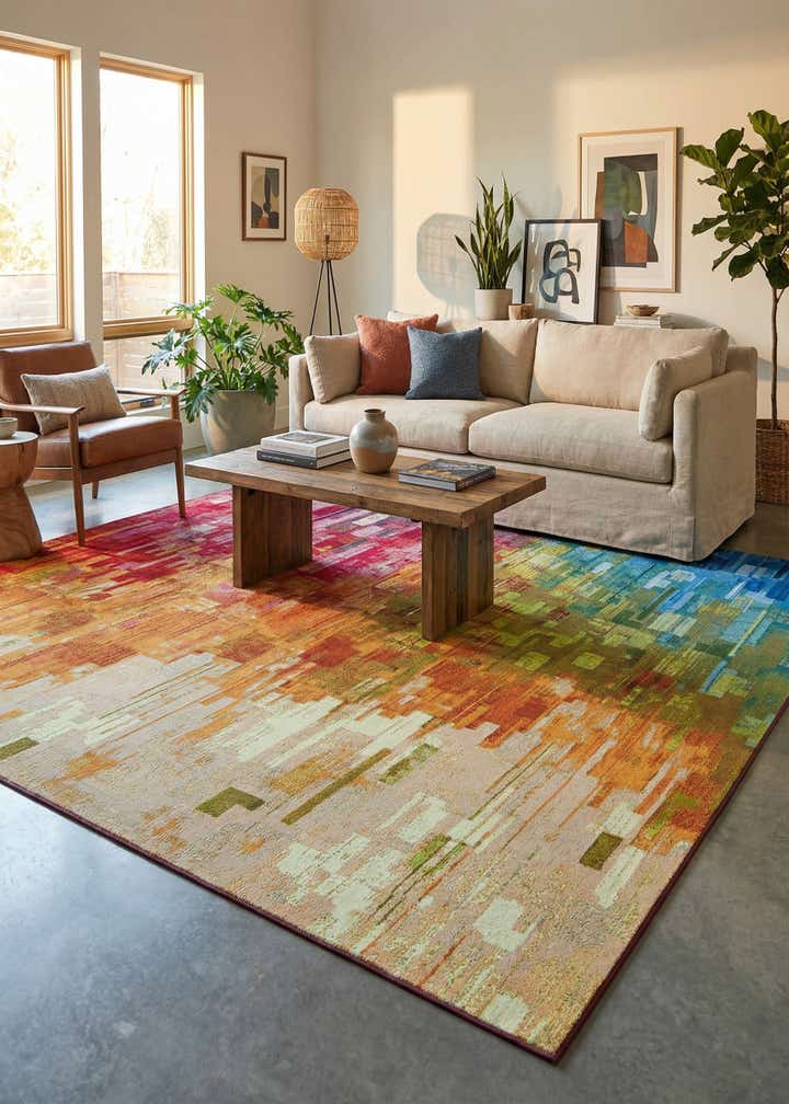 10' x 13' Easy-Clean Modern Indoor / Outdoor Rug