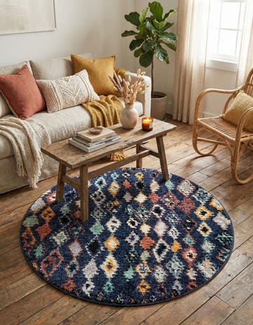 4' x 4' Morocco Round Rug