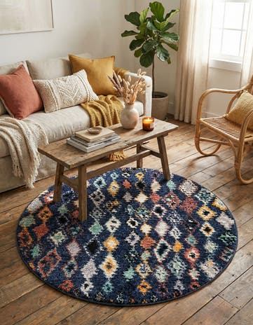 4' x 4' Morocco Round Rug
