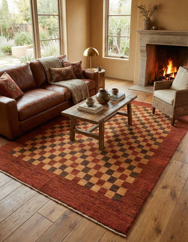 Detail image of 6' 5 x 9' 8  Hand Knotted Kashkuli Gabbeh Wool Rug