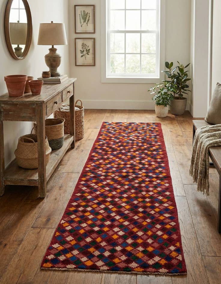 Detail image of  2' 6 x 8' 10  Hand Knotted Balouch Wool Runner Rug