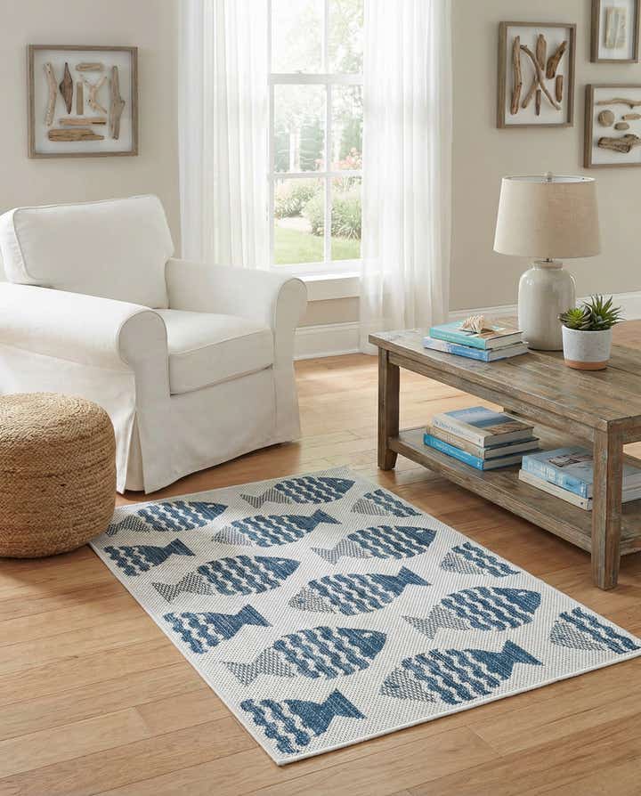 2' x 3' Easy-Clean Coastal Indoor / Outdoor Rug