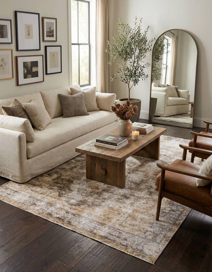 Detail image of 6' x 9' 8  Hand Knotted Ultra Vintage Persian Wool Rug