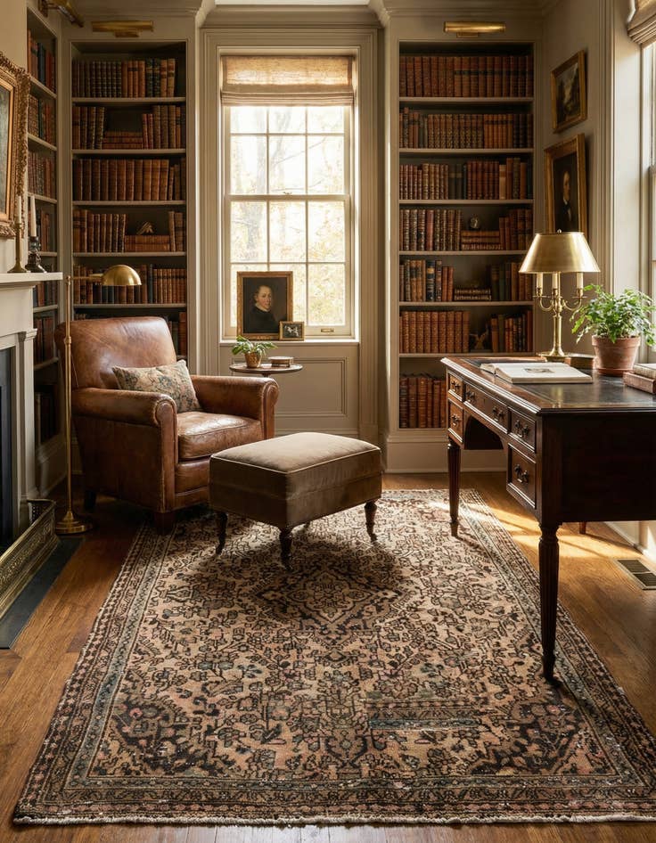 Detail image of 5' 2 x 7' 9  Hand Knotted Ultra Vintage Persian Wool Rug