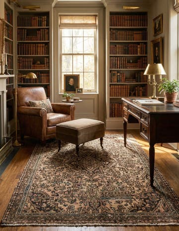 5' 2 x 7' 9 Hand Knotted Ultra Vintage Persian Wool Rug