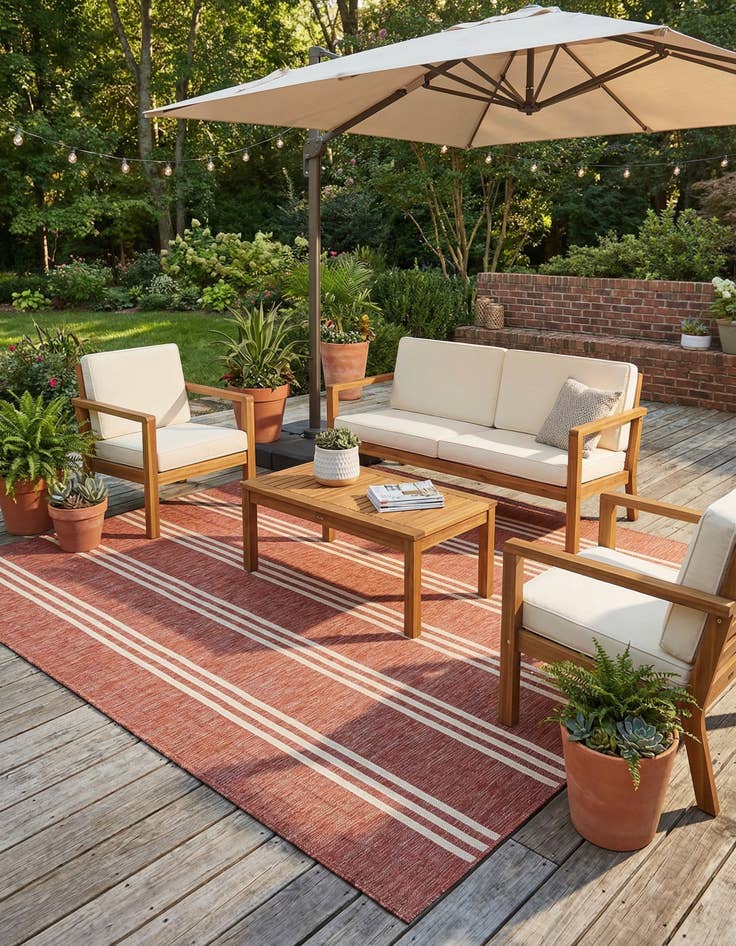 Detail image of  10' 8 x 10' 8  Washable Jill Zarin Anguilla Indoor / Outdoor Square Rug