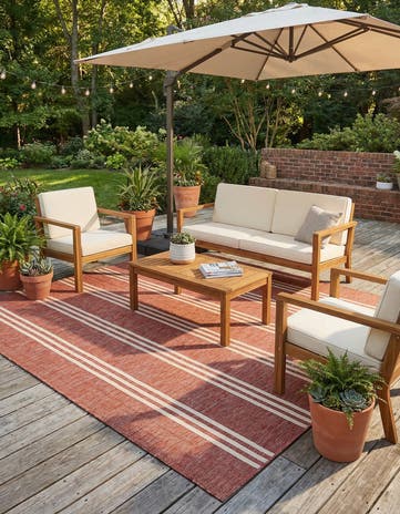10' 8 x 10' 8 Easy-Clean Jill Zarin Anguilla Indoor / Outdoor Square Rug