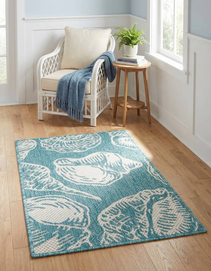 Detail image of  2' x 3'  Washable Coastal Indoor / Outdoor Rug