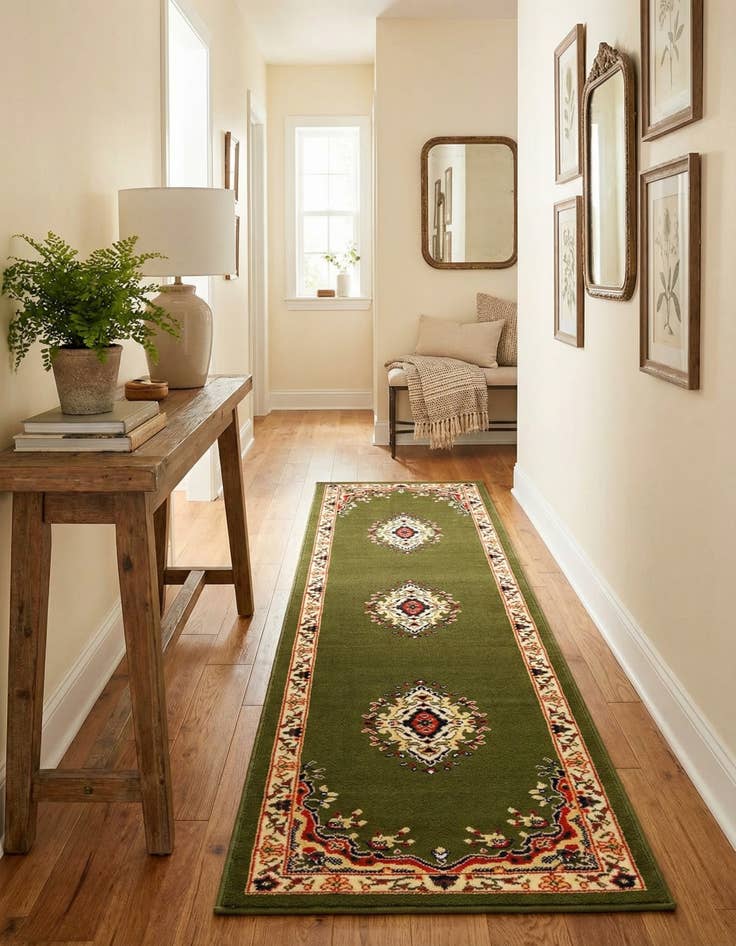 Detail image of 2' x 8' 2 Mashad Design Runner Rug