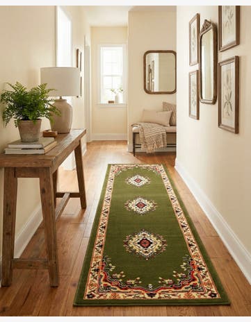 Green Amaya Runner Rug