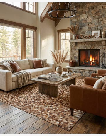 7' 11 x 9' 9 Cowhide - Patchwork Rug