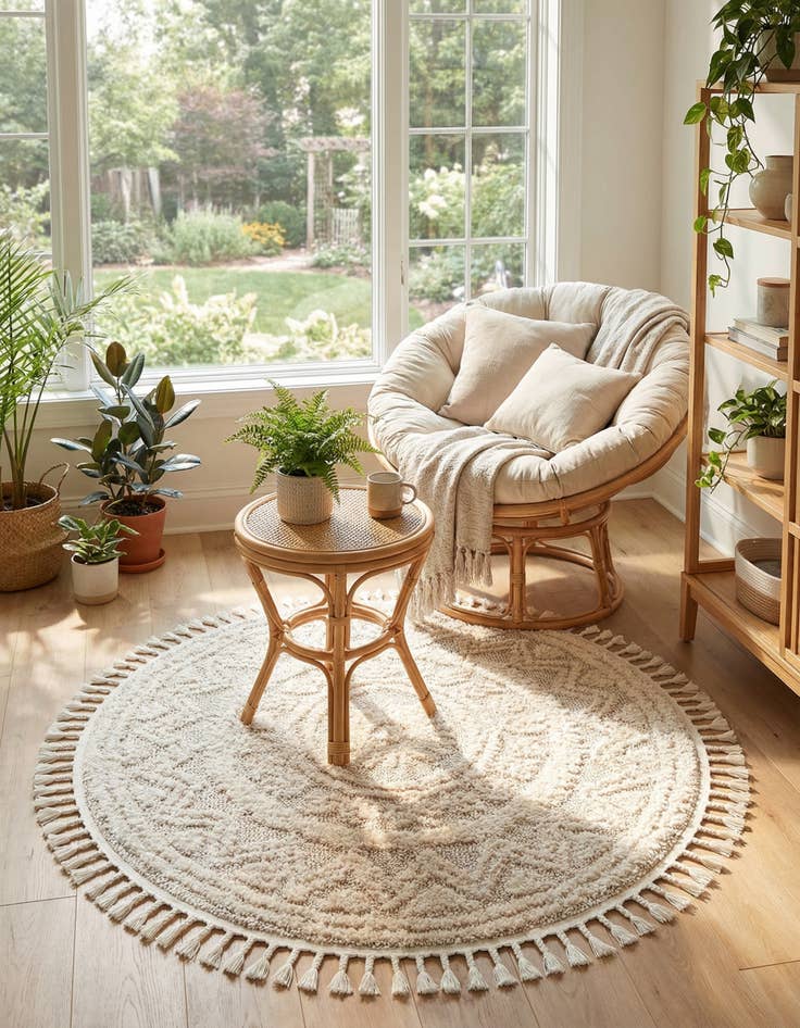 Detail image of  3' 3 x 3' 3 Boho Round Rug