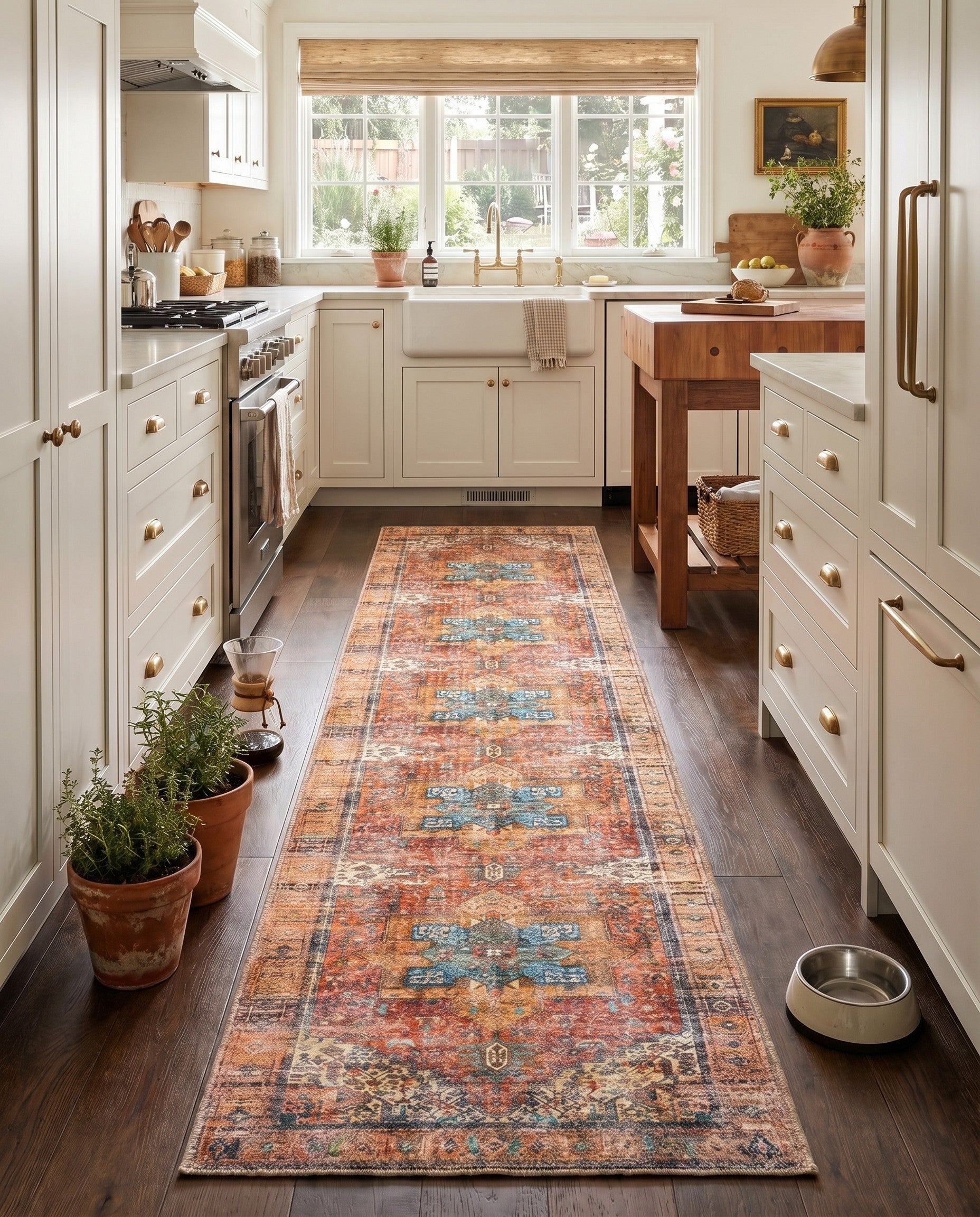 2' 6 x 12' Washable Timeless Runner Rug