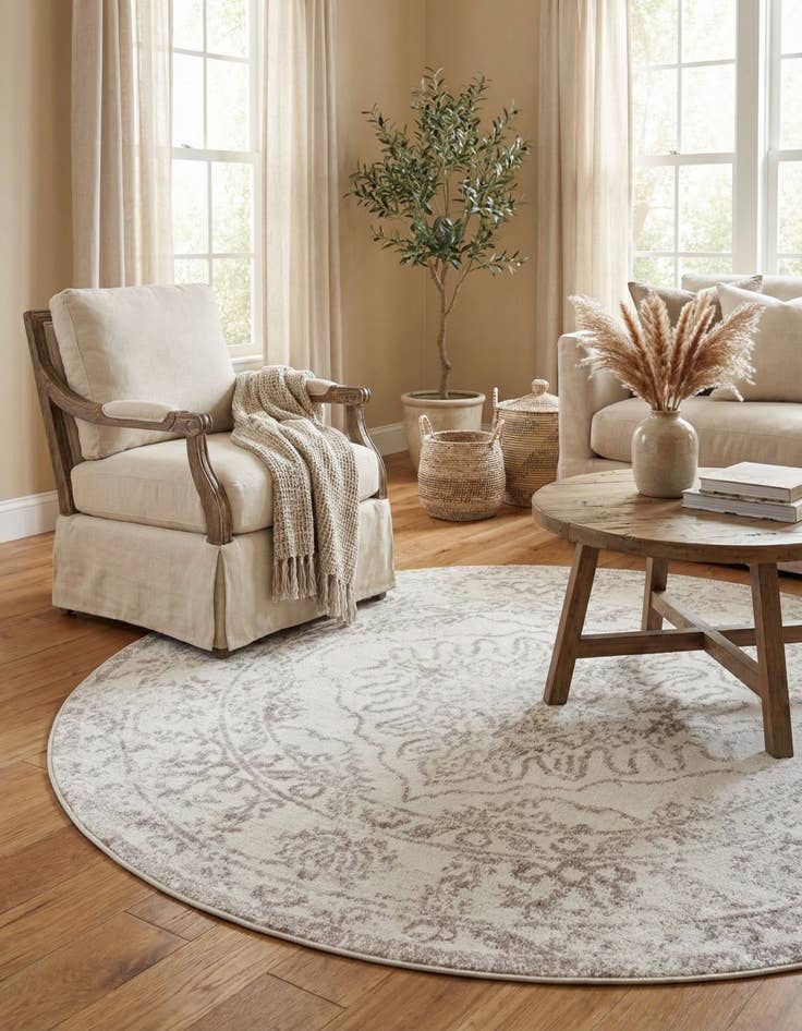 Detail image of 5' 3 x 5' 3 Oxford Round Rug