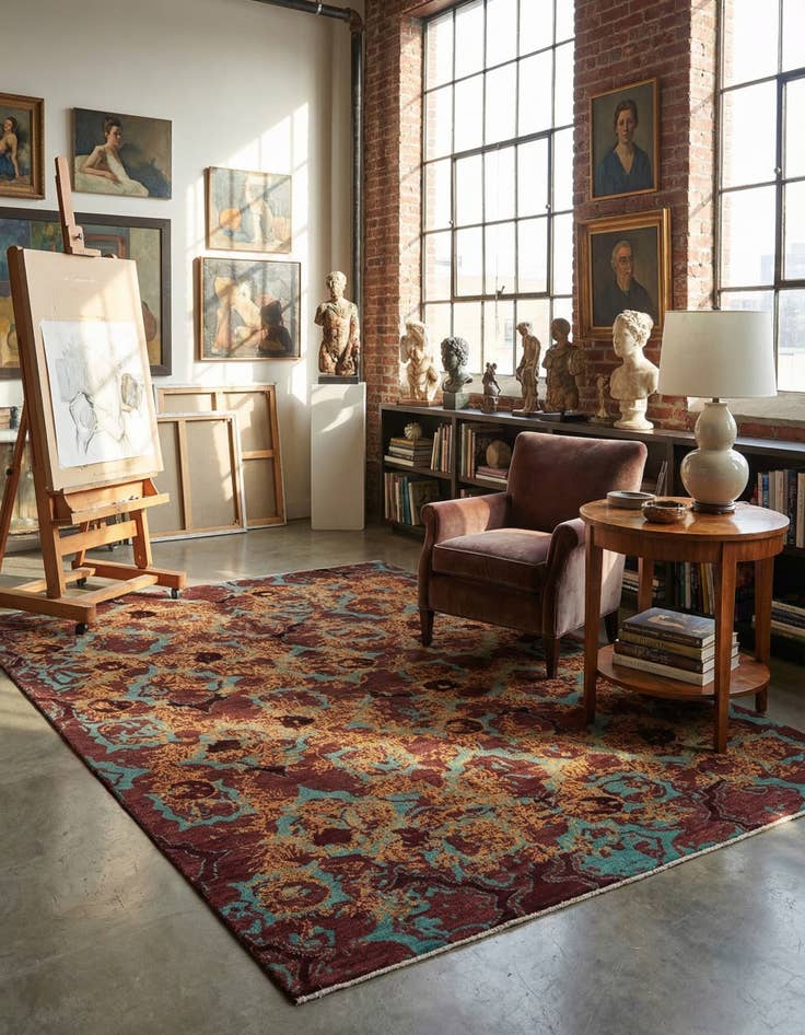 Detail image of 5' 6 x 7' 4  Hand Knotted Anar Rug