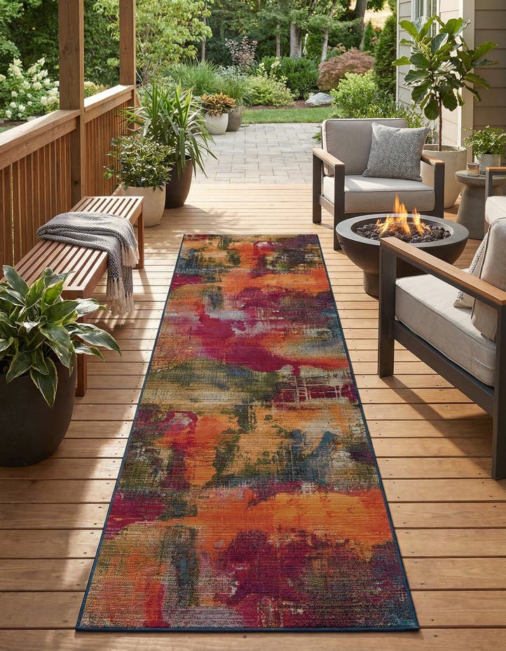 2' 7 x 10' Easy-Clean Modern Indoor / Outdoor...