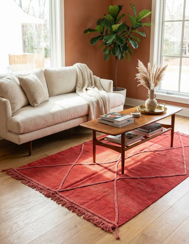 Detail image of 4' x 6' 2  Hand Woven Kilim Modern Wool Rug