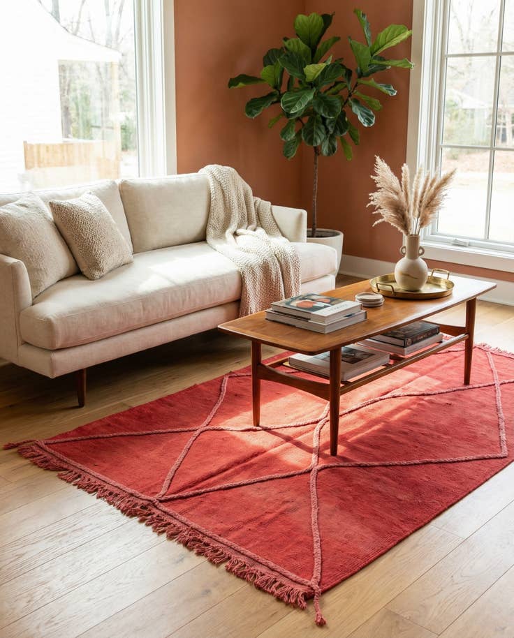 Detail image of 4' x 6' 2 Hand Woven Kilim Modern Wool Rug