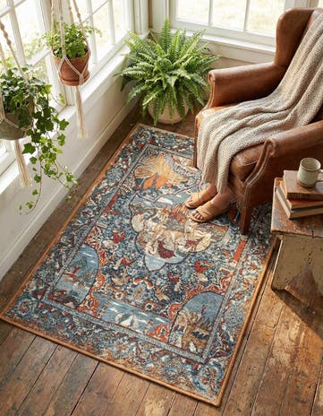 2' x 3' Easy-Clean Traditional Indoor / Outdoor Rug