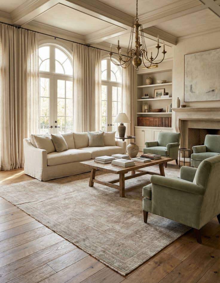 Detail image of 9' 6 x 12' 6 Hand Knotted Ultra Vintage Persian Wool Rug