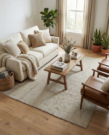  9' x 12' 2  Hand Braided Jute Rug