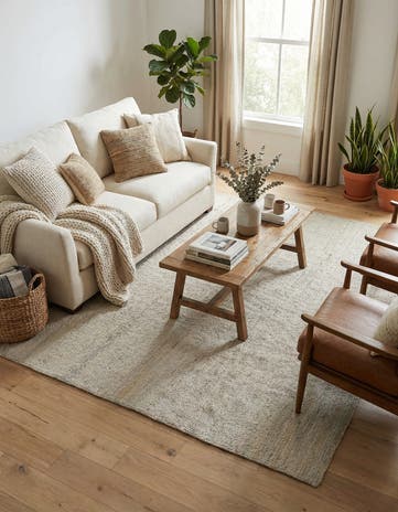 Gray Handmade Braided Jute Rug