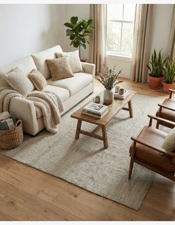 Gray Handmade Braided Jute Rug