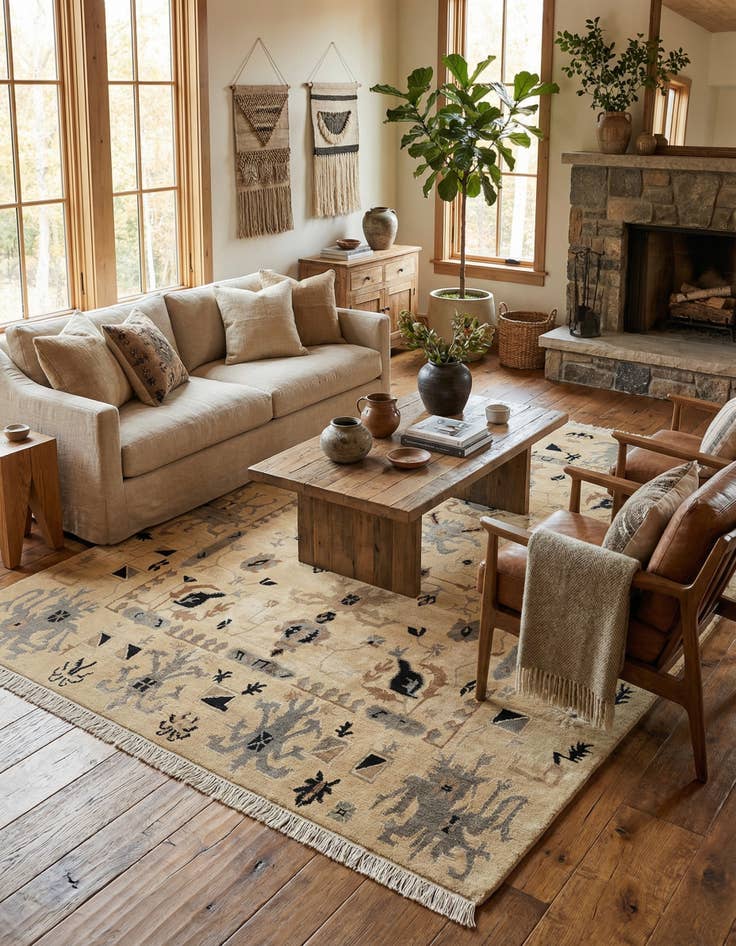 Detail image of 8' 2 x 10' 2 Tibet Wool Rug