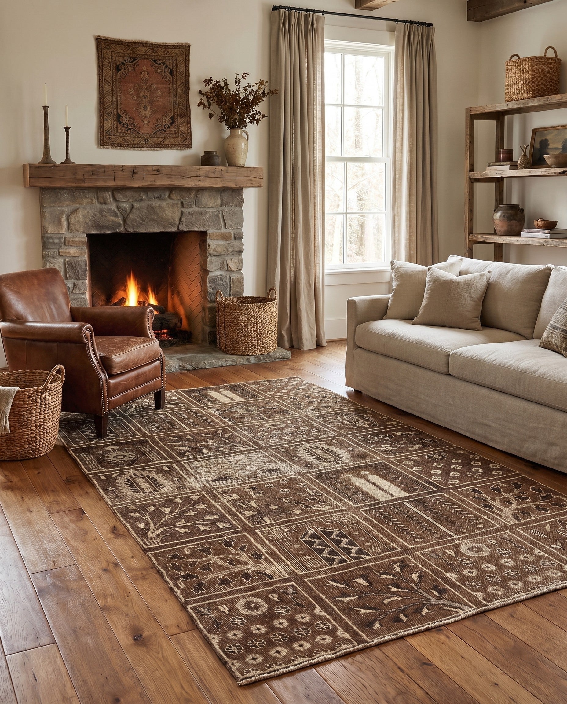 4' x 6' 10 Hand Knotted Ultra Vintage Persian Wool Rug