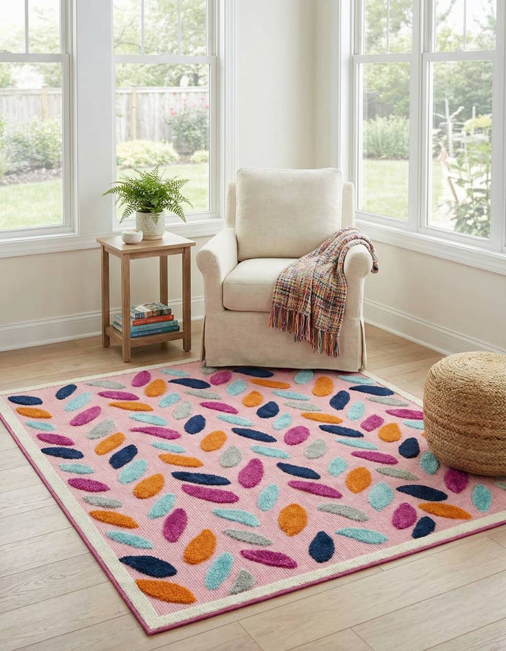 Detail image of  5' 3 x 5' 3  Washable Aruba Indoor / Outdoor Square Rug