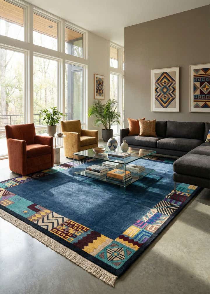 6' 8 x 9' 6 Hand Knotted Nepal Wool Rug