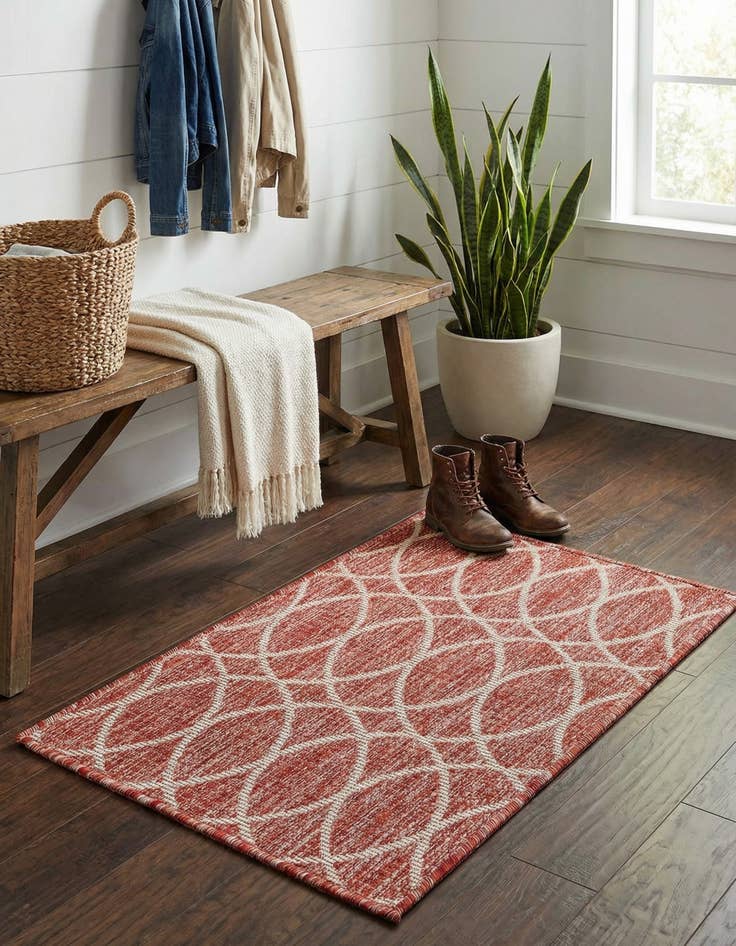 Detail image of 2' x 3'  Washable Trellis Indoor / Outdoor Rug