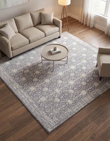 7' 6 x 7' 6 Washable Timeless Square Rug