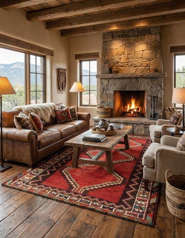 4' 8 x 8' 3 Gabbeh Wool Rug