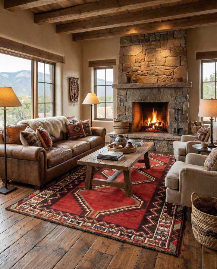 4' 8 x 8' 3 Gabbeh Wool Rug