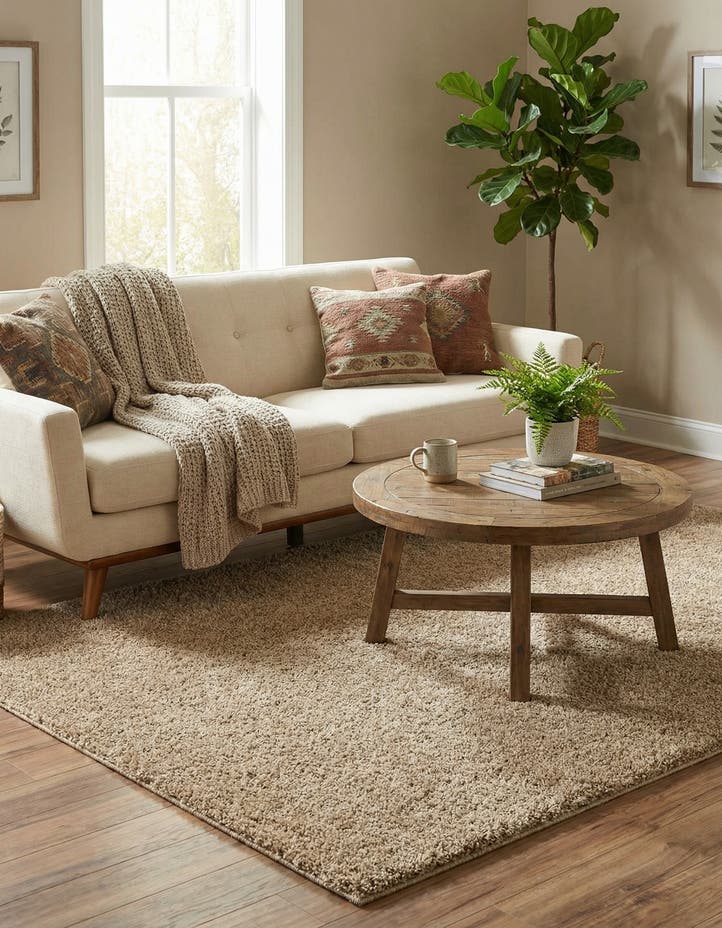 4' x 6' Soft Solid Shag Rug