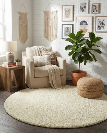  5' x 5' Everyday Shag Round Rug