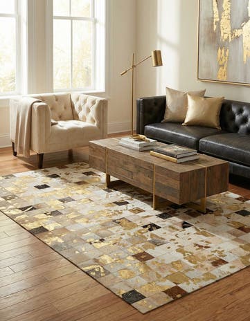 4' 11 x 7' 11 Cowhide - Patchwork Rug
