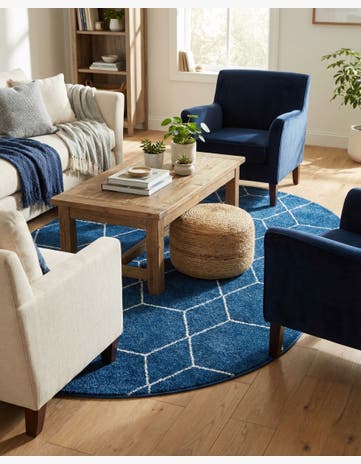 4' x 6' Trellis Frieze Oval Rug