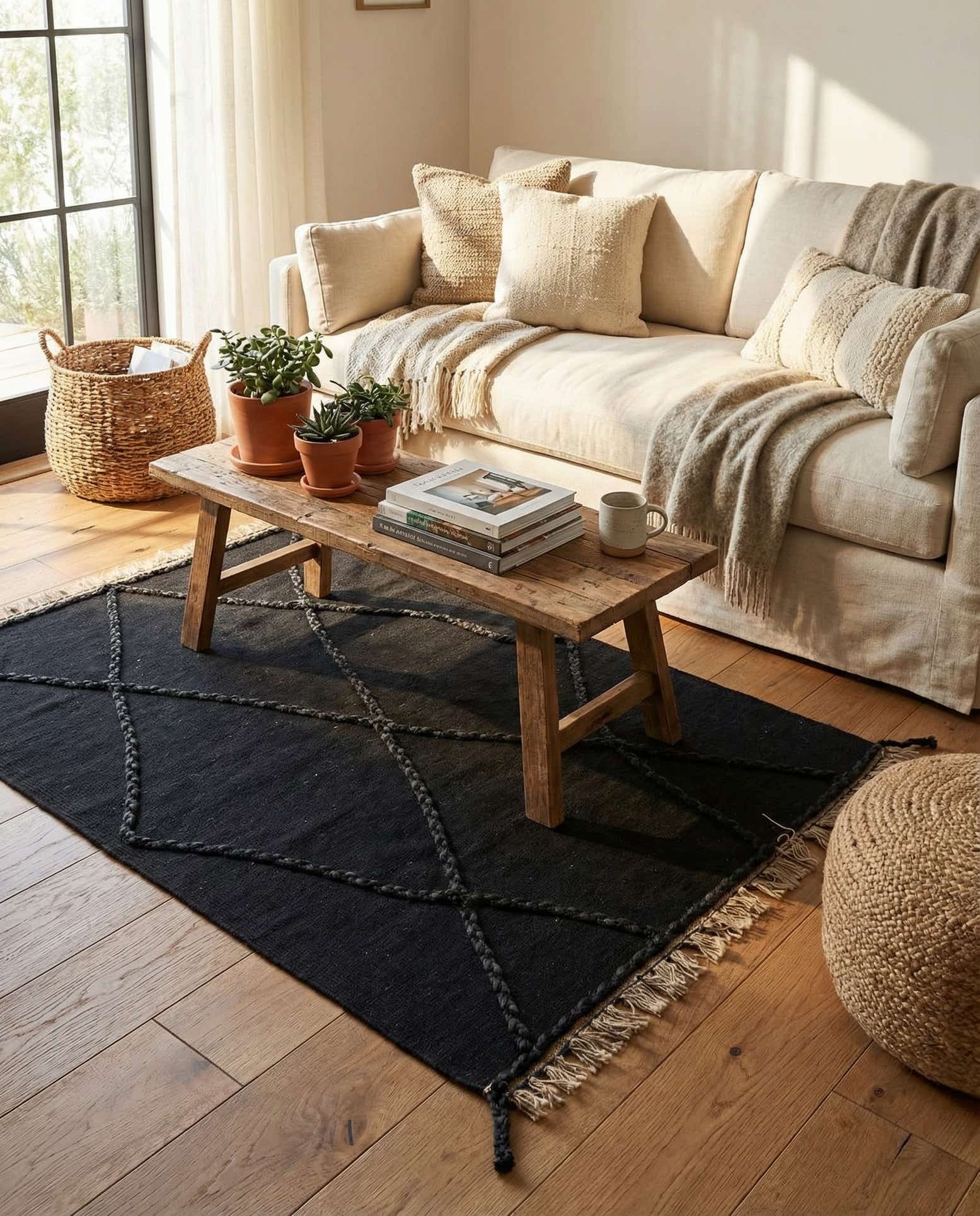 3' 5 x 5' 4 Hand Woven Kilim Modern Wool Rug