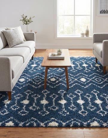 7' x 7' Moroccan Trellis Shag Square Rug