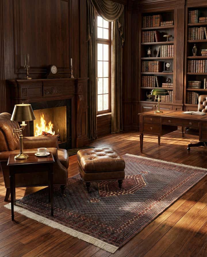 4' 2 x 6' 2 Hand Knotted Bokhara Oriental Wool Rug