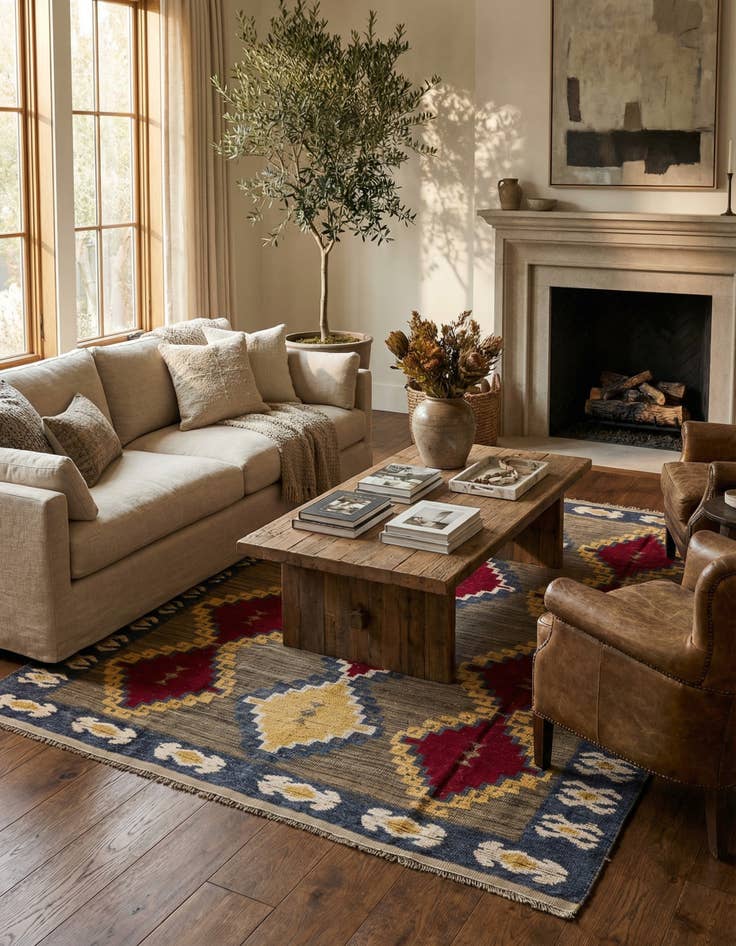 Detail image of 8' 4 x 10' 2  Hand Knotted Darya Wool Rug