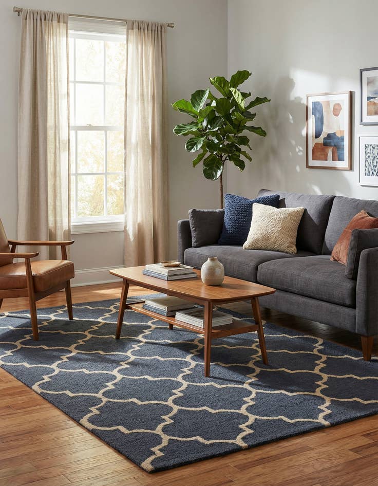 Detail image of 5' 1 x 8' Luna Wool Rug