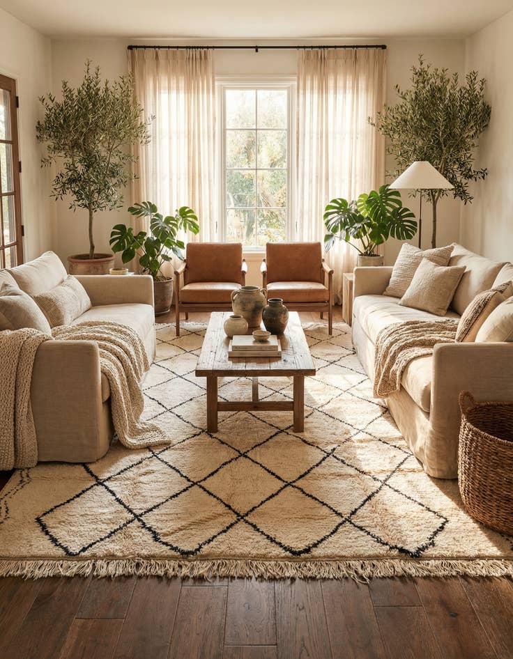 Detail image of 7' 11 x 10' 1  Hand Knotted Moroccan Wool Rug