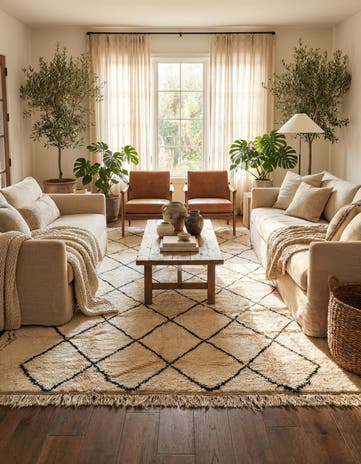 7' 11 x 10' 1 Hand Knotted Moroccan Wool Rug