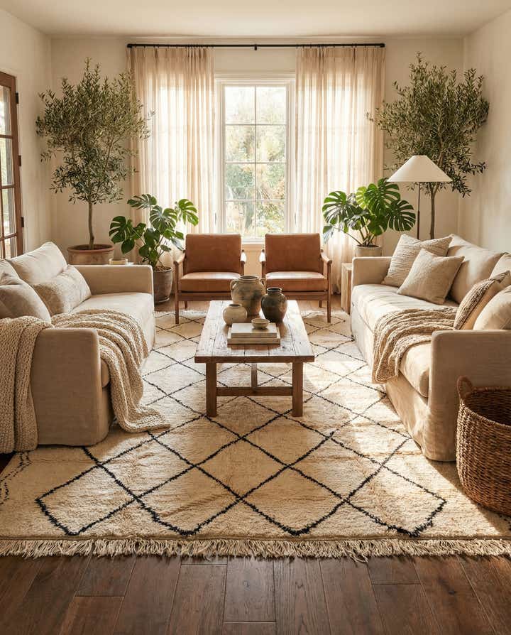 7' 11 x 10' 1 Hand Knotted Moroccan Wool Rug